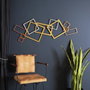 Wallity APT753LAGB Accesorio Decorativo de Pared de Metal en Oro, Plata y Cobre